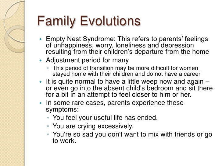 The term empty nest refers to
